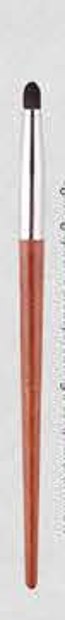 Mini detail - Red-brown tapered handles, silver-tone ferrules, dark and white-tipped heads