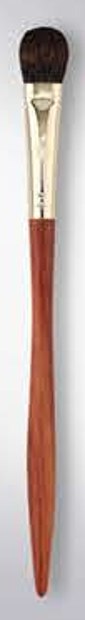 Large eyeshadow - Red-brown handles, gold-tone ferrules, brown heads
