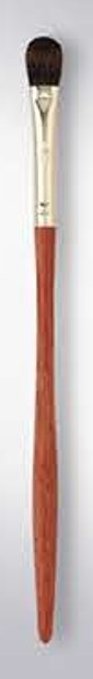 Small eyeshadow - Red-brown handles, gold-tone ferrules, brown heads