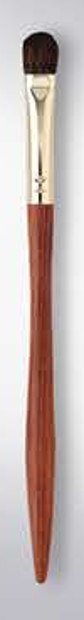 Medium flat eyeshadow - Red-brown handles, gold-tone ferrules, brown heads