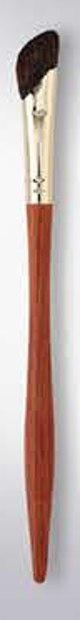 Angled eyeshadow - Red-brown handles, gold-tone ferrules, brown heads