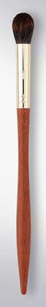 Rounded blending - Red-brown handles, gold-tone ferrules, brown heads