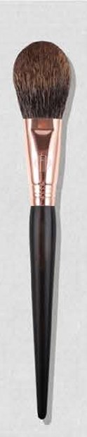 Blush - Dark tapered handles, rose-gold-tone ferrules, brown heads