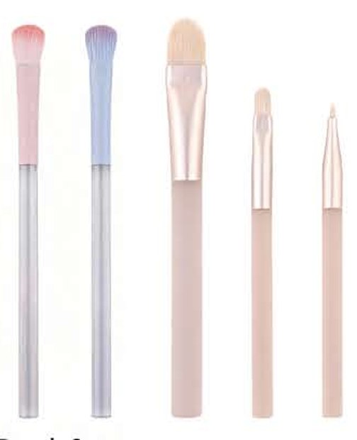 Pastel slender handle brush family - Multiple original colors, handle forms and head profiles