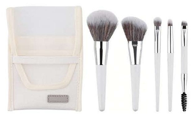 White mini set with cream pouch - Multiple original colors, handle forms and head profiles