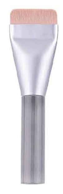Pink flat-head gray-handle foundation - Silver-tone, pastel, black and translucent-looking handles and bases