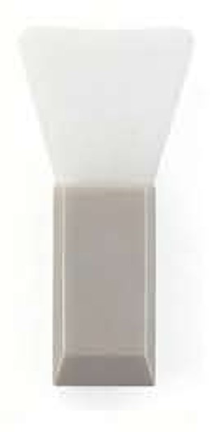 Short broad white paddle gray base - Silver-tone, pastel, black and translucent-looking handles and bases