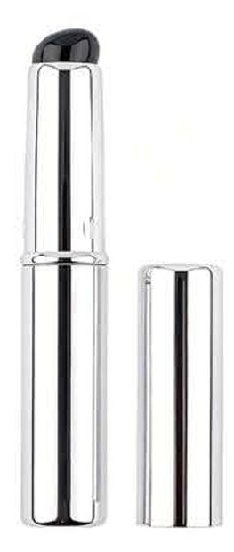 Reflective silver-tone applicator and cap - Silver-tone, pastel, black and translucent-looking handles and bases