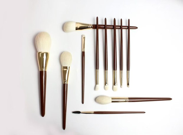 Brown gloss eleven-brush layout