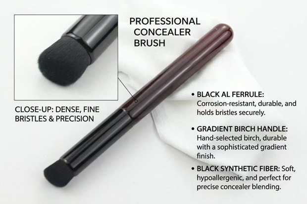 Wine-brown rounded-end handle with a compact rounded dark head