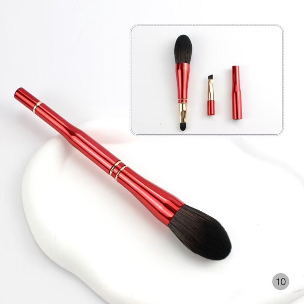 Glossy red shaped-body rounded-head brush