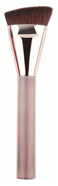 Angled dark head, reflective ferrule and taupe handle