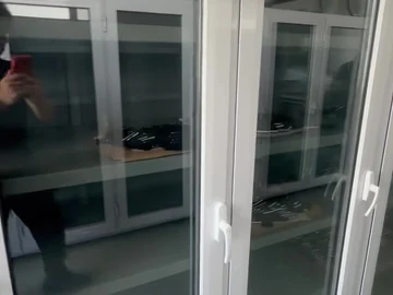 Second view of the workshop cabinets