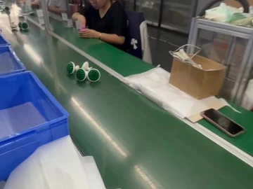 Another view along the green assembly bench