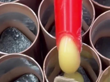 Adhesive dispensing into a hollow brush body