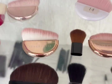Another view of the mixed brush sample display
