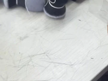 Loose brush-head bundles on the tabletop