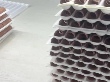 Side view of the stacked protective inserts